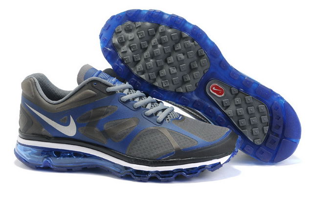 Nike Air Max 2012 For Mens Grey Blue Shoes Online - Click Image to Close